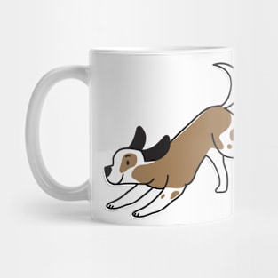 Happy puppy dog in a spotty brown coat Mug